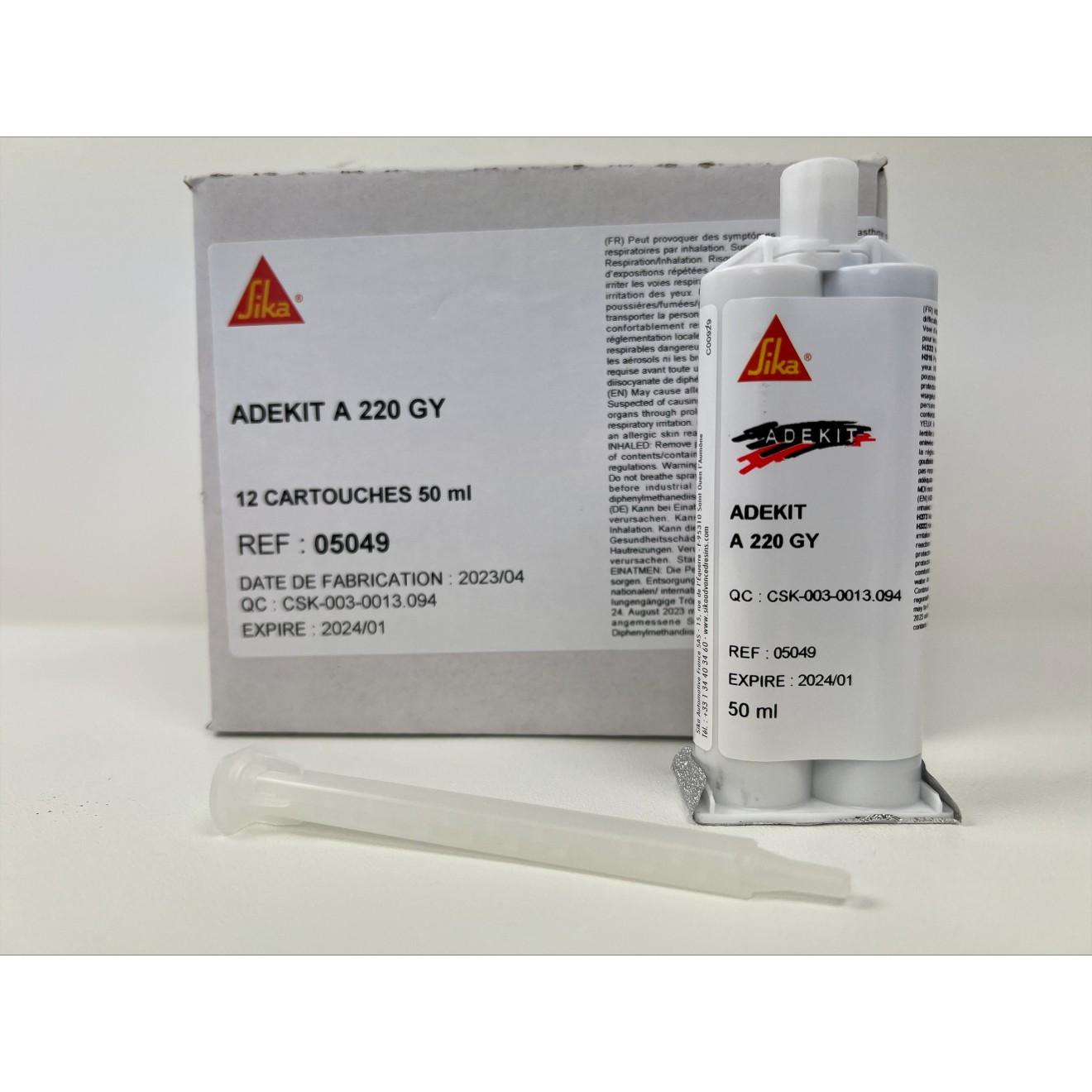 SikaForce®-490 L15 grau (Adekit A220, H6220), 50ml-Kartuschen