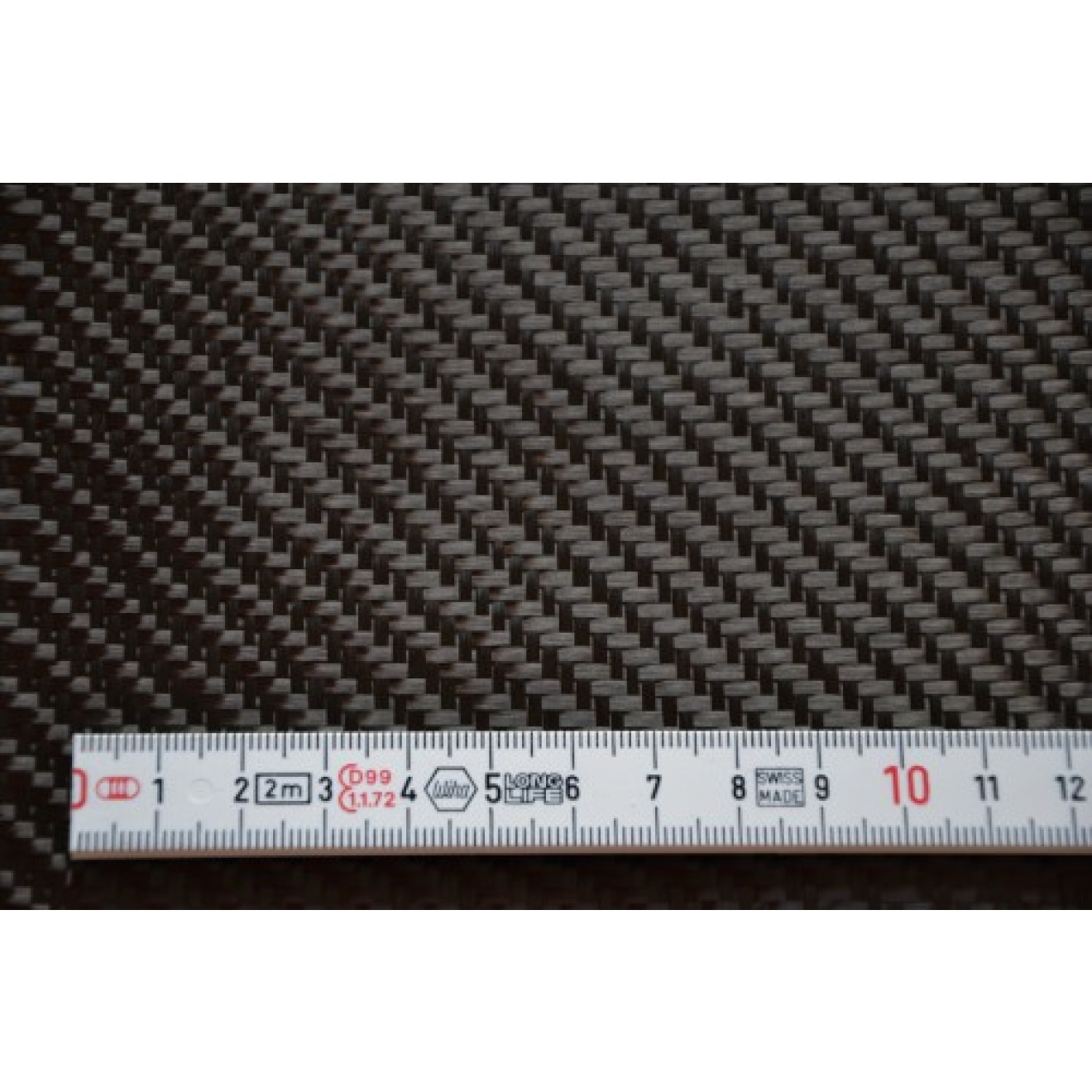 3K Tejido de fibra de carbono 200g/m², sarga 2/2, longitud de rollo 100m
